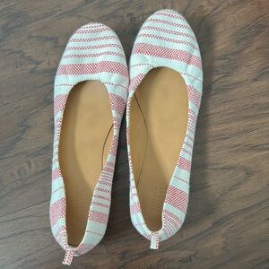 Nine West Women's Red Striped Flats